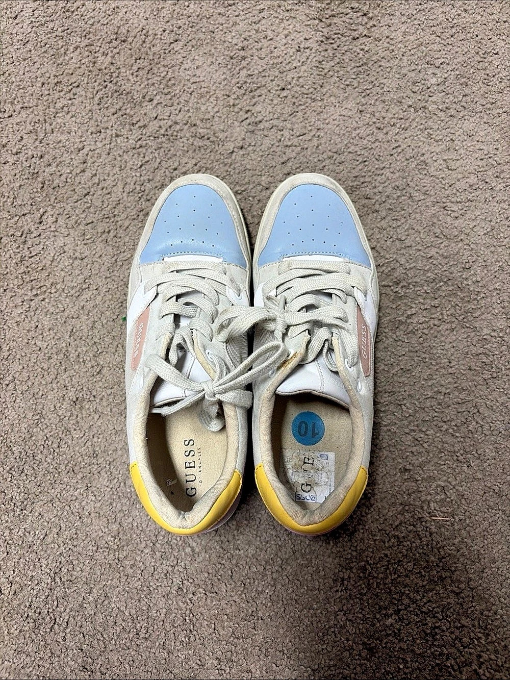GUESS Multicolor Logo Panel Low-Top Sneakers